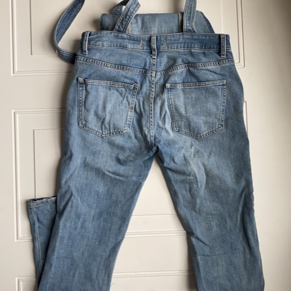 Free People Revolve Slim Fit Distressed Denim Overalls Size 26 - Picture 8 of 8